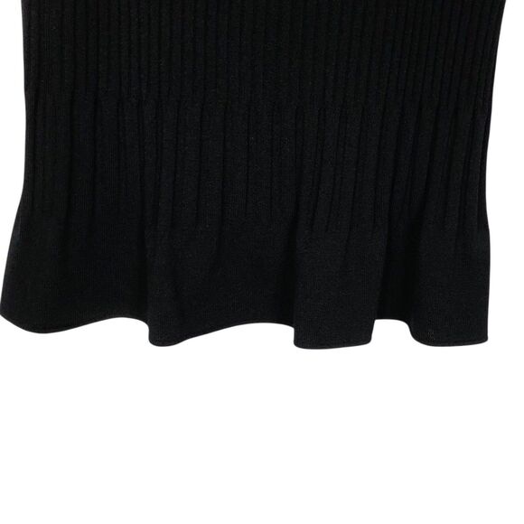 ST. JOHN COLLECTION 8 Black Skirt Santana Knit Ribbed A-line Wool Blend NWT $375 - Picture 10 of 12